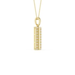 Anheng gult gull plate glatt felt + dia 0,15ct twsi - Bilde 2