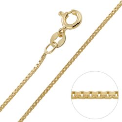 42cm 1,4mm Venezia kjede - Forgylt sølv - Bilde 2