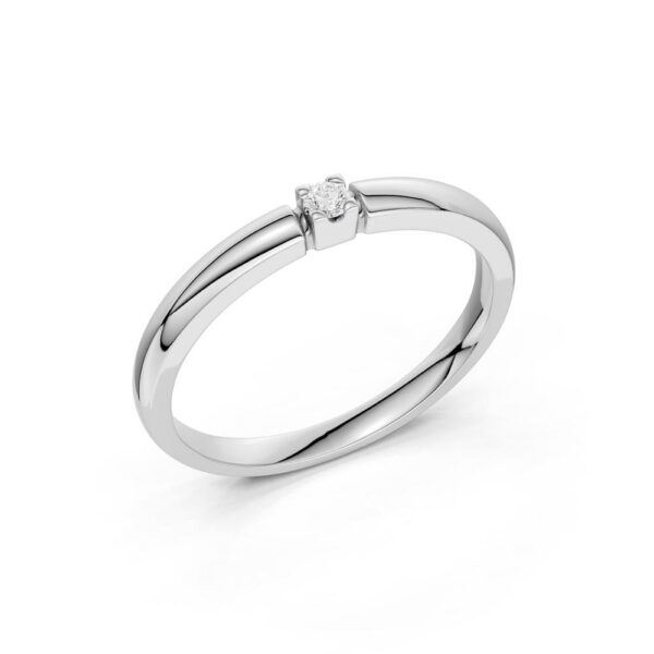 Alliansering hvitt gull 0,03ct TWSI