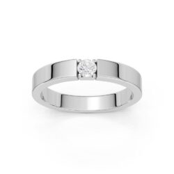 Alliansering hvitt gull 1x0,10ct TWSI - Bilde 2