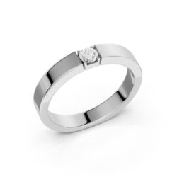 Alliansering hvitt gull 1x0,10ct TWSI