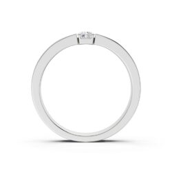 Alliansering hvitt gull 1x0,10ct TWSI - Bilde 3