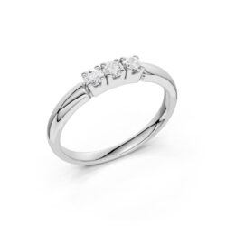 Alliansering hvittgull 3x0,05ct TWSI diamanter