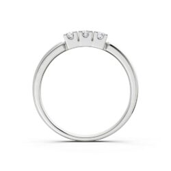 Alliansering hvittgull 3x0,05ct TWSI diamanter - Bilde 3