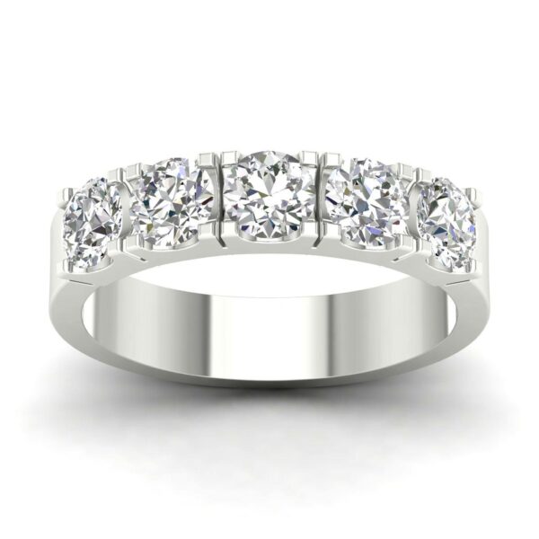 Alliansering hvittgull 5x0,25ct TWSI