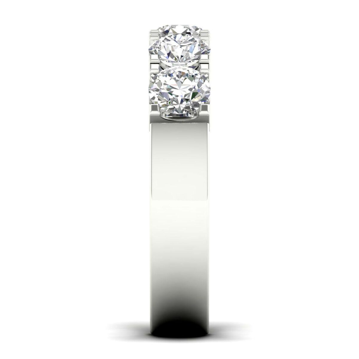 Alliansering hvittgull 5x0,25ct TWSI - Bilde 4