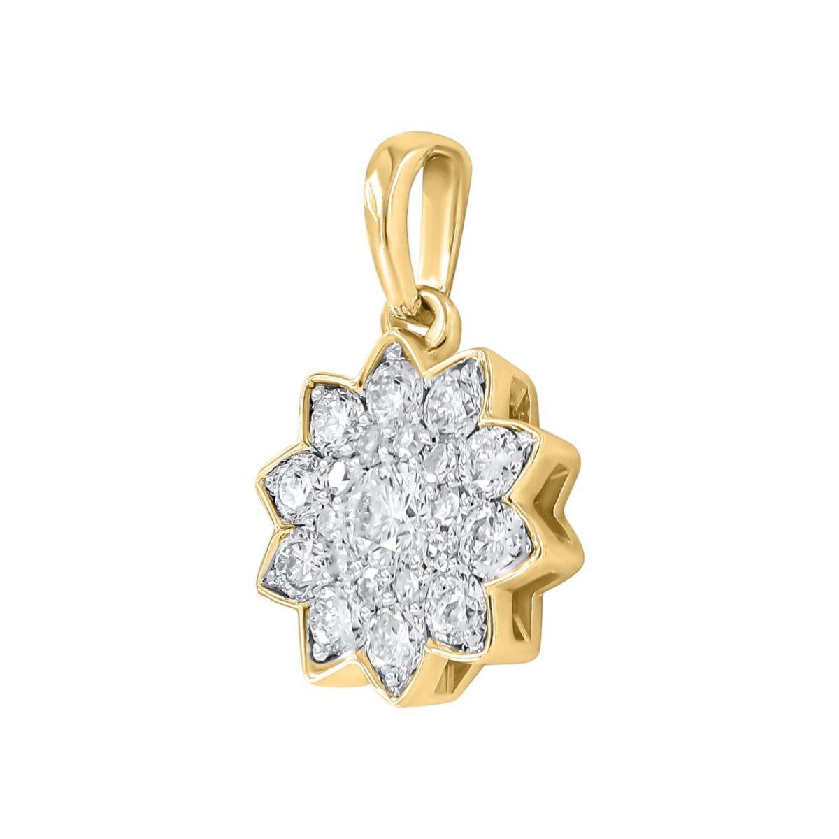 Anheng gult gull Rosett 0,38ct TWSI - Bilde 2