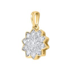 Anheng gult gull Rosett 0,38ct TWSI - Bilde 2