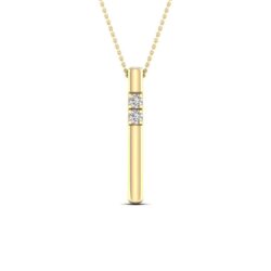 Anheng gult gull allianse stav 2x0,03ct twsi