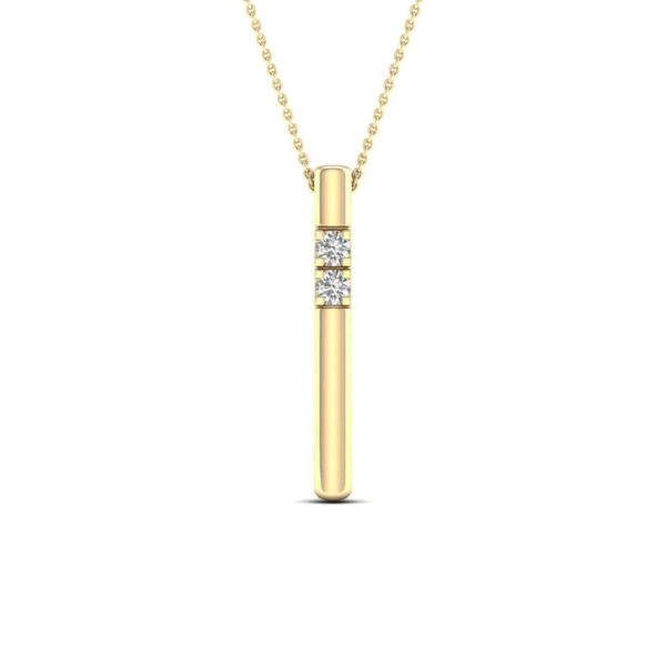 Anheng gult gull allianse stav 2x0,03ct twsi