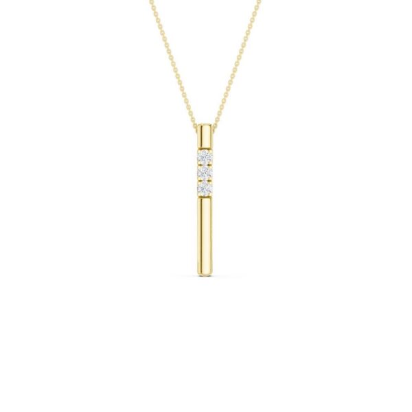Anheng gult gull allianse stav 3x0,03ct twsi