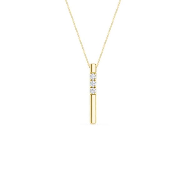 Anheng gult gull allianse stav 3x0,05ct twsi