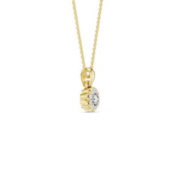 Anheng gult gull rosett 0,05ct twsi - Bilde 2