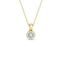 Anheng gult gull rosett 0,05ct twsi