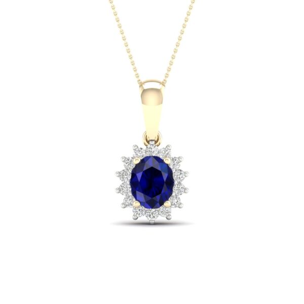 Anheng gult gull rosett oval safir 0,11ct twsi