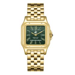 Beverly Hills Polo Club Klokke Gull/Grønn - 31x41,5mm