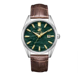 Beverly Hills Polo Club Klokke Mørk brun/Grønn  - 40mm