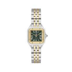Beverly Hills Polo Club Klokke Stål/Gull/Grønn  - Firkantet 22mm