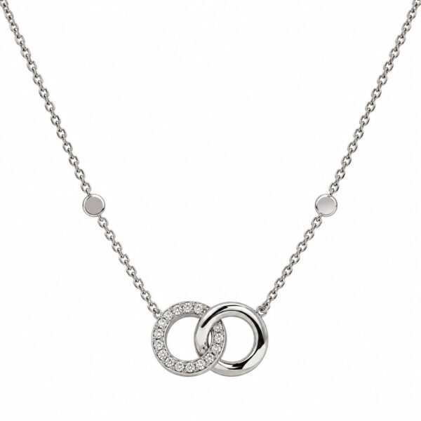 Collie hvitt gull - Sirkler 0,08ct TWVS diamanter