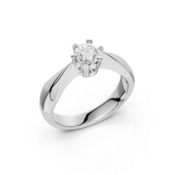 Diamantring hvittgul 0,50ct TWPl Solitaire