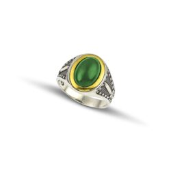 Dimitrios - Ring Sølv Grønn Onyx