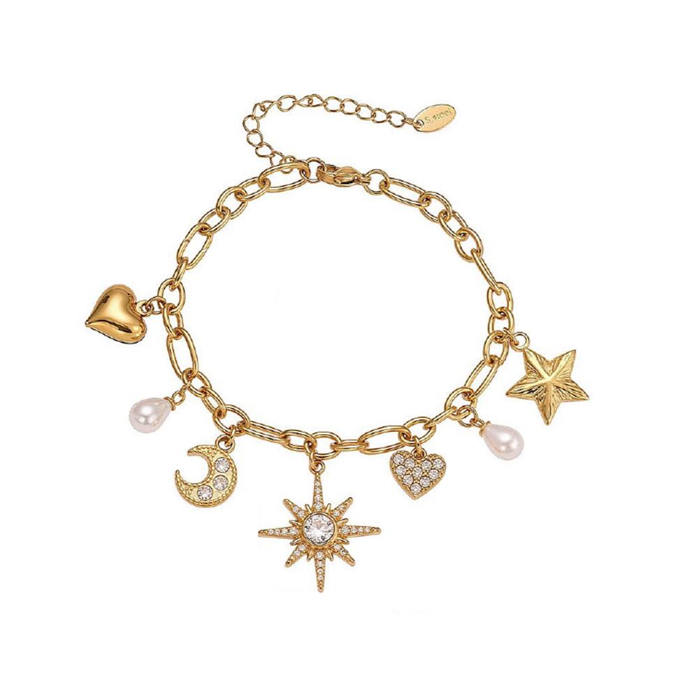 JWLS-Armlenke-gullforgylt-stal-8211-charms_1791359689.jpg JWLS Armlenke gullforgylt stål - charms - Bilde 1