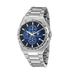 Maserati Klokke Sølvfarget/Blå  - 41mm