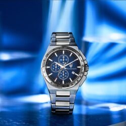Maserati Klokke Sølvfarget/Blå  - 41mm - Bilde 3