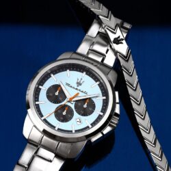 Maserati Klokke Sølvfarget/Blå  - 42mm - Bilde 3