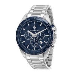 Maserati Klokke Sølvfarget/Blå  - 45mm