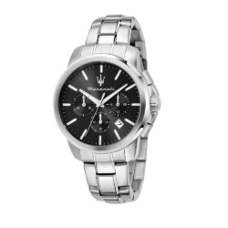 Maserati Klokke Sølvfarget/Svart  - 42mm