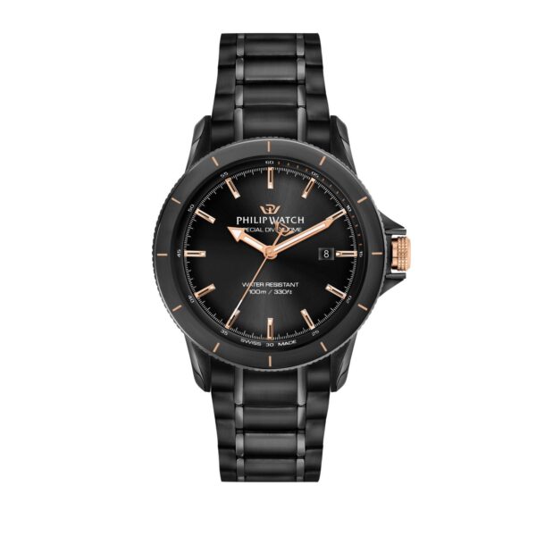Philip Watch Grand Reef - 43mm Svart/rosé