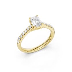 Ring gull 0,50ct baguette + 0,25ct brilliant TWSI