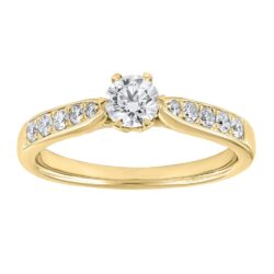 Ring gult gull 0,50ct TWSI