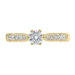 Ring gult gull 0,50ct TWSI - Bilde 3