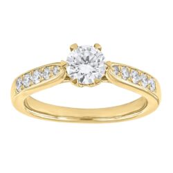 Ring gult gull 0,78ct TWSI