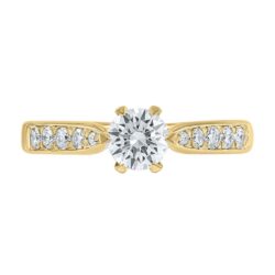 Ring gult gull 0,78ct TWSI - Bilde 3