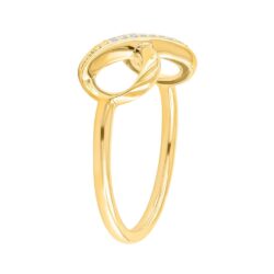 Ring gult gull evighetstegn 0,03ct twsi - Bilde 6