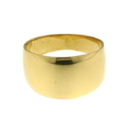 Ring gult gull glatt oval topp