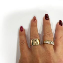 Ring gult gull glatt oval topp - Bilde 2