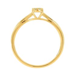 Ring gult gull rosett + dia sidene 0,15ct TWSI - Bilde 4
