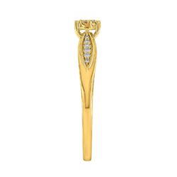 Ring gult gull rosett + dia sidene 0,15ct TWSI - Bilde 6