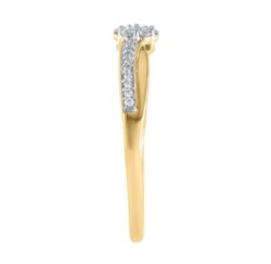 Ring gult gull rosett diamant 0,13ct TWSI - Bilde 2