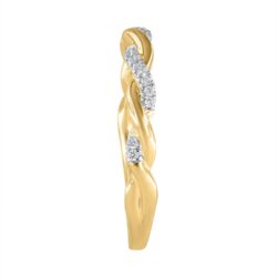 Ring gult gull tvinnet 0,09ct TWSI diamanter - Bilde 2