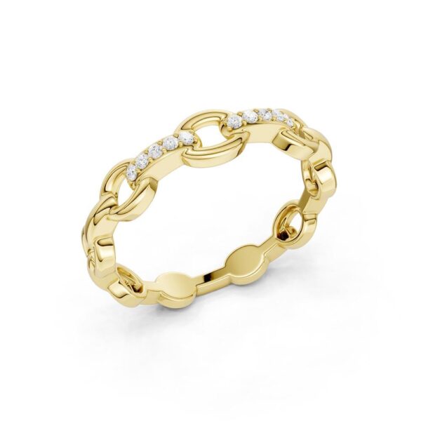 Ring gultgull 'anker' 0,05ct TWSI