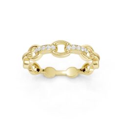 Ring gultgull 'anker' 0,05ct TWSI - Bilde 2