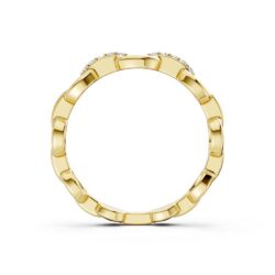 Ring gultgull 'anker' 0,05ct TWSI - Bilde 3