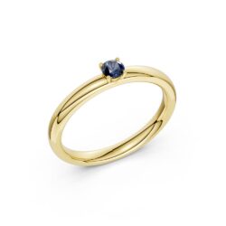 Ring gultgull Safir Liten