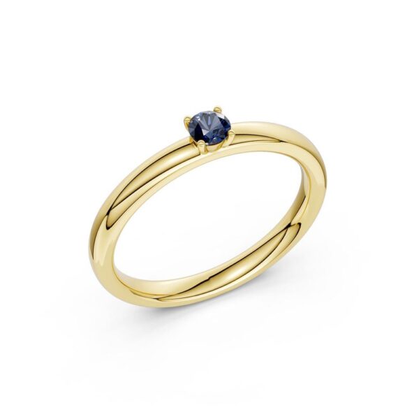 Ring gultgull Safir Liten