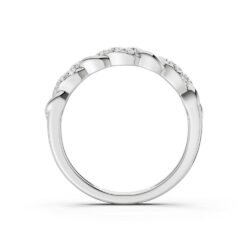 Ring hvitt gull "panser" dia 0,15ct twsi - Bilde 3